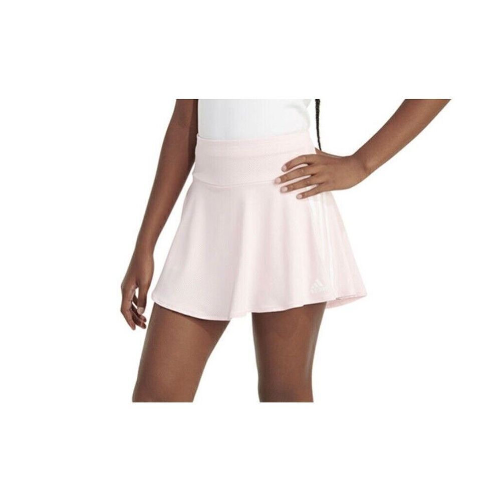 ADIDAS Big Girls Elastic Waist Stripes Activewear Skort Multicolor
